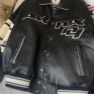 Avirex Black and White Varsity Jacket